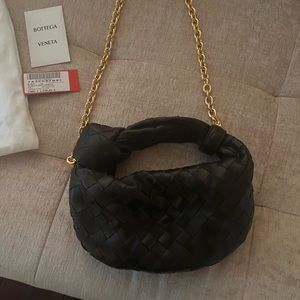 Brown Bottega Veneta Mini Jodie Bag with Chain